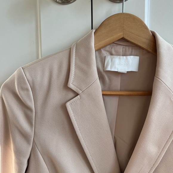 BOSS Jalarema Double Breasted Jacket, Size 4, Nude - Picture 5 of 11